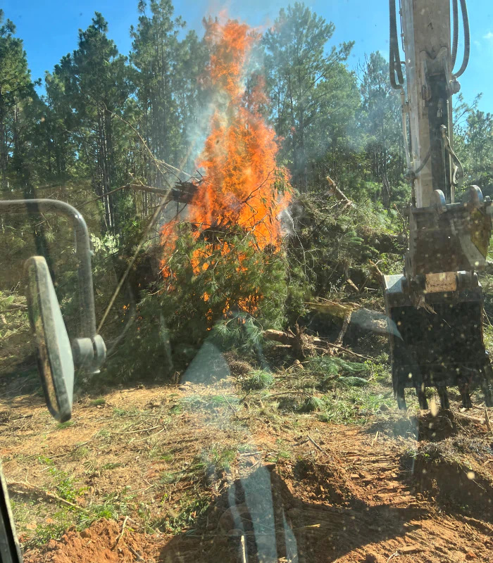 land clearing service burning small trees and grass enterprise al